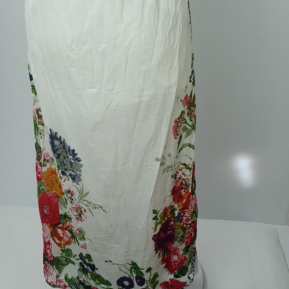 Maxi Long Dress  Deep Plunge Colorful Flower - Picture 7 of 8